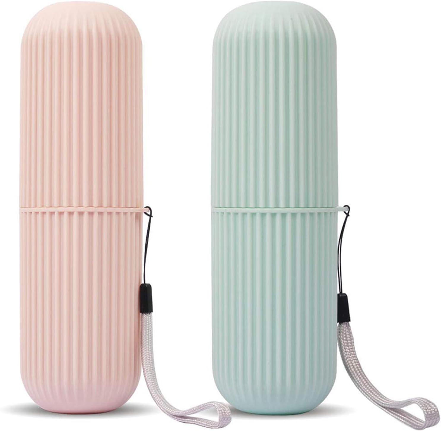 2 PCS Travel Toothbrush Case, Portable Business Trips Camping Wash Cup Holder Organizer, Unbreakable Tooth Brush Suit Organizer for Bathroom Daily Use