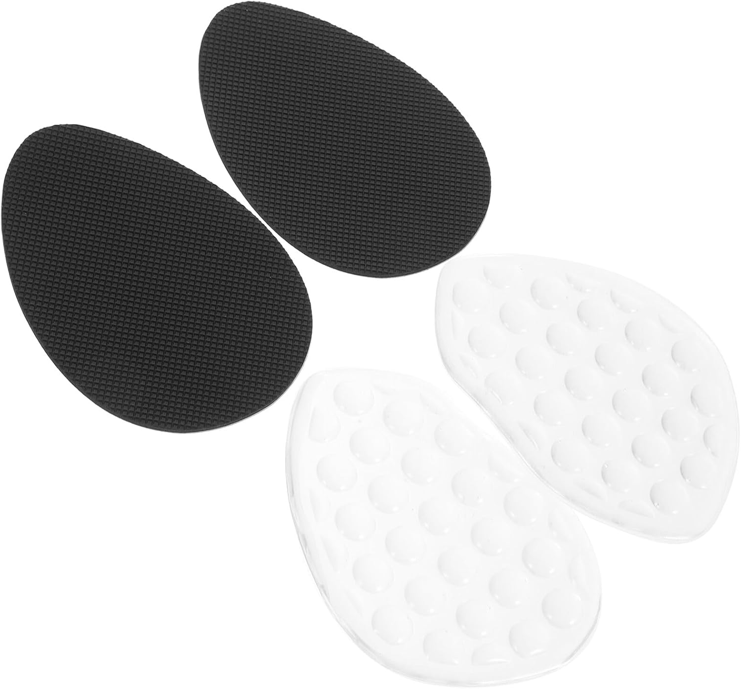 GLEAVI 4 Pairs Forefoot Pads for Women High Heels, Metatarsal Cushions Shoe Inserts Massage Beads, Anti-Friction Ball of Foot Pads for Comfortable Wear