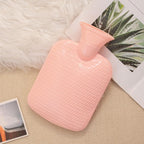 Cute Plush Hot Water Bag, Cartoon Hot Water Bottle with Cute Fleece Cover, Kawaii Design Hand Feet Warmer for Pain Relief, Cramps, Cozy Nights Gifts for Girls Boys Cold Winter (Smile)