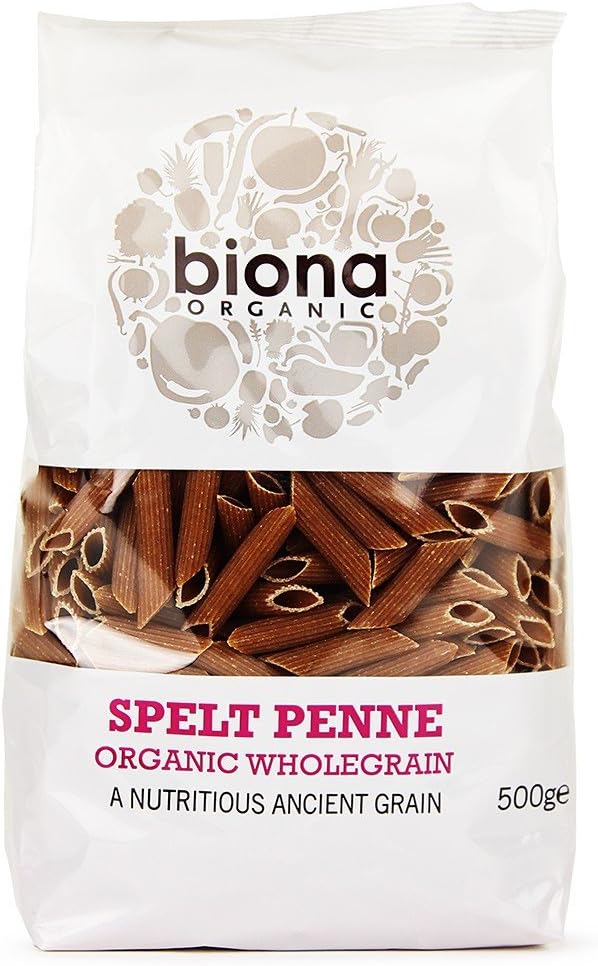 Biona Organic Spelt Penne Wholegrain Vegan Pasta 500g - Ancient Grain, Smooth Texture, Fantastic Flavour, High Fibre