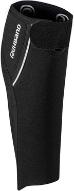Rehband Calf Sleeve 5mm Neoprene, Unisex Shin Calf Compression Sleeve for Running, Football, Fitness, Compression Calf Support helps with cramps and stabilizes muscles, Colour:Black, Size:Large