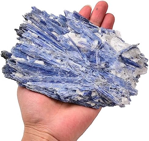 JIC Gem Natural Raw Blue Kyanite Rough Mineral Healing Crystal Irregular Home Decoration Gemstone Specimen 1pc 1.54-1.98 lb
