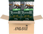 AMBARII Tyrrell's Sea Salt and Cider Vinegar Potato Crisps, 150g, 2 Pack