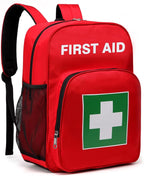 Gatycallaty First Aid Backpack Waterproof Empty Emergency Bag for Home Car Travel Camping Sports Office (Red)