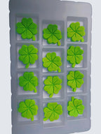 Edible 12pcs Shamrock Icing Decoration St.Patrick's Day Sprinkles for Cake Decorating, Edible Grass Green Leaf Cupcake Toppers for Cake, Cookies, Cupcakes, Baking, Ice Cream Desserts Supplies