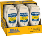 Hellmann's Real Mayonnaise Squeeze Bottle Made from 100% Recycled Plastic, No-Mess Cap, Condiment for Sandwiches, Salads, Mayo Made with Cage Free Eggs, Gluten Free, 11.5 Fl Oz (Pack of 12)