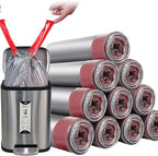 Trashs Bag Drawstring Garbage Bags-Coocn Thicker Heavy Bathroom Trash can Liners for Bedroom Home Kitchen 50 Counts ,4-6 Gallon (Gray)