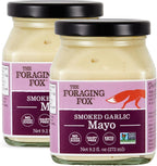 The Foraging Fox | Smoked Garlic Mayo (2 x 9.2 fl oz) | Made with Avocado & High-Oleic Sunflower Oils | Certified Keto & Non-GMO, Gluten & Dairy Free, Vegetarian, No Added Sugar | Aioli Burger Sauce