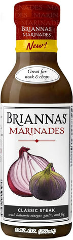 BRIANNAS - Classic Steak Marinade - Small Batch, Gluten Free, Vegan Marinade made with Premium Ingredients - 12 oz. Bottle