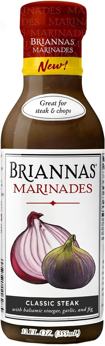 BRIANNAS - Classic Steak Marinade - Small Batch, Gluten Free, Vegan Marinade made with Premium Ingredients - 12 oz. Bottle