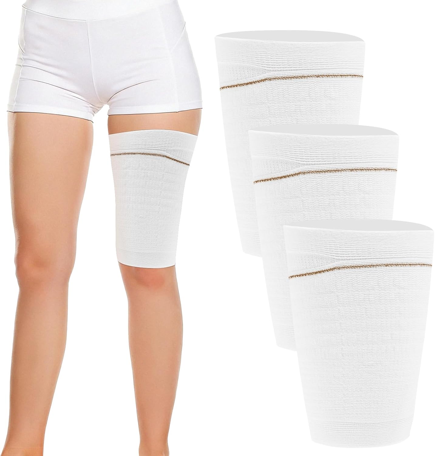 3 PCS Catheter Leg Bag Holder Stay in Place Urine Bags for Urinary Drainage Bags, Fabric Catheter Sleeves Urine Leg Bag Holder, Catheter Stabilization for Men & Women - Washable and Reusable (L)