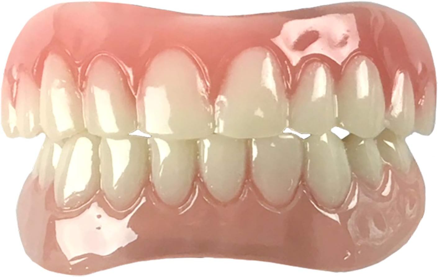 Instant Smile Comfort Fit Flex Teeth - Upper and Lower Matching Set, Natural Shade! Fix Your Smile at Home Within Minutes!