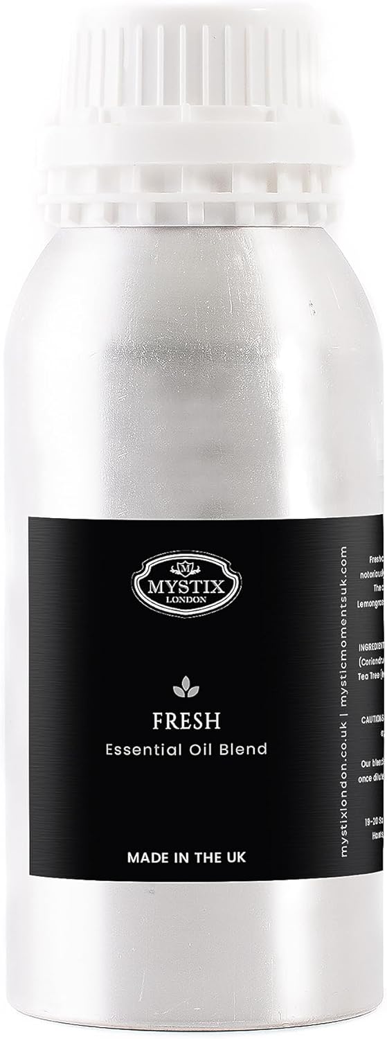 Mystix London | Fresh Pure & Natural Essential Oil Blend 500g - for Diffusers, Aromatherapy & Massage Blends | Perfect as a Gift | Vegan, GMO Free