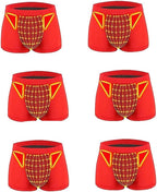 Men's Magnetic Therapy Underwear Improve Male Power Health Care Boxer Brief Breathable Inner Pants 3/4/6-Pack (Color : 6 PCS, Size : 6X-Large)