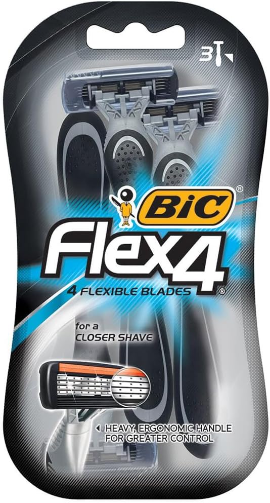 Bic Flex 4 Quad Shvr3ct Size 3ct (packaging may vary)