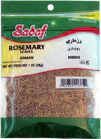 Sadaf Rosemary Leaves - Dried Rosemary Leaves for Cooking and Food Flavoring - Romero - Halal - Kosher - 1 Oz Resealable Bag