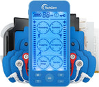 Tens Unit Plus 24 Rechargeable Electronic Pulse Massager Machine Multi Mode Device with All Accessories (Blue)