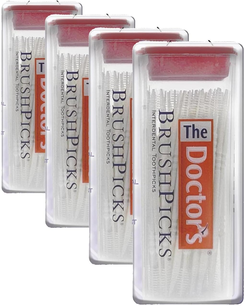 The Doctor's BrushPicks, Interdental Brushes and Dental Pick 2-in-1, Plaque Remover for Teeth, 120 Toothpicks (Pack of 4)