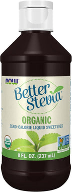 NOW Foods BetterStevia Organic Zero-Calorie Liquid Sweetener, Keto Friendly, Suitable for Diabetics, No Erythritol, 8-Ounce