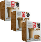 Bonini Cafe Au Lait Coffee Pods, Pack of 3, Each Pack 16 Pods (Total 48 pods)