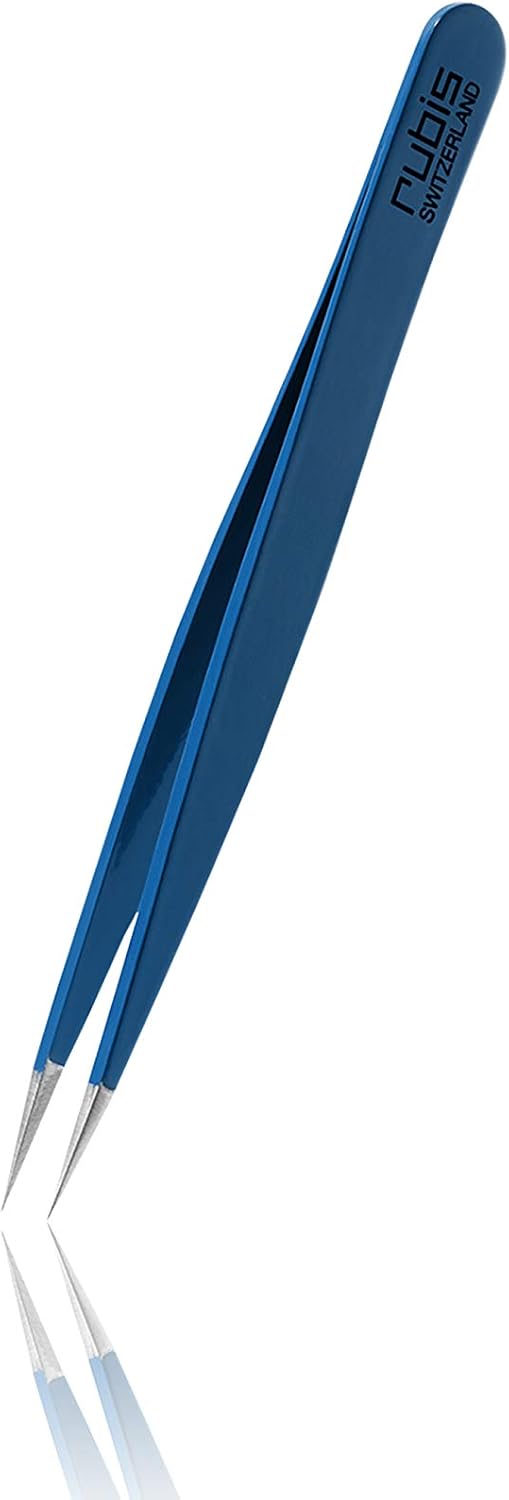 Rubis Switzerland Blue Point Tweezers - 1K009