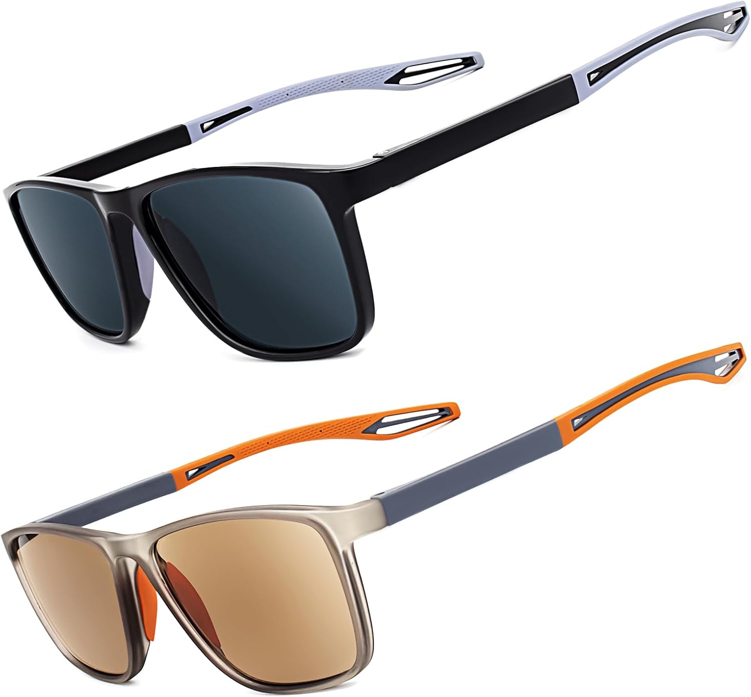 2 Pack Reader Sunglasses Men Women UV400 Protection Lightweight Outdoor Full Lens Reading Sunglasses- Not Bifocals