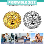 Massage Ball, Magnetic Balls, Hand Spiky Massage Ball Silver Ball 1 Pair, Hand Acupuncture Ball Massage for Adult and Kid, Hand Exercise Squeeze Balls for Pain Pressure and Stress Relief