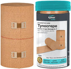 T.y.n.o.r. Tynocrepe Cotton Elastic Crepe Bandage, 10cm x 4m, Compression Support for Hand Knee Leg Wrist, Beige