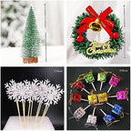 32 PCS Christmas Cake Topper Merry Christmas Cake Decor Sleigh Reindeer Cake Toppers Snowman cupcake Decoration