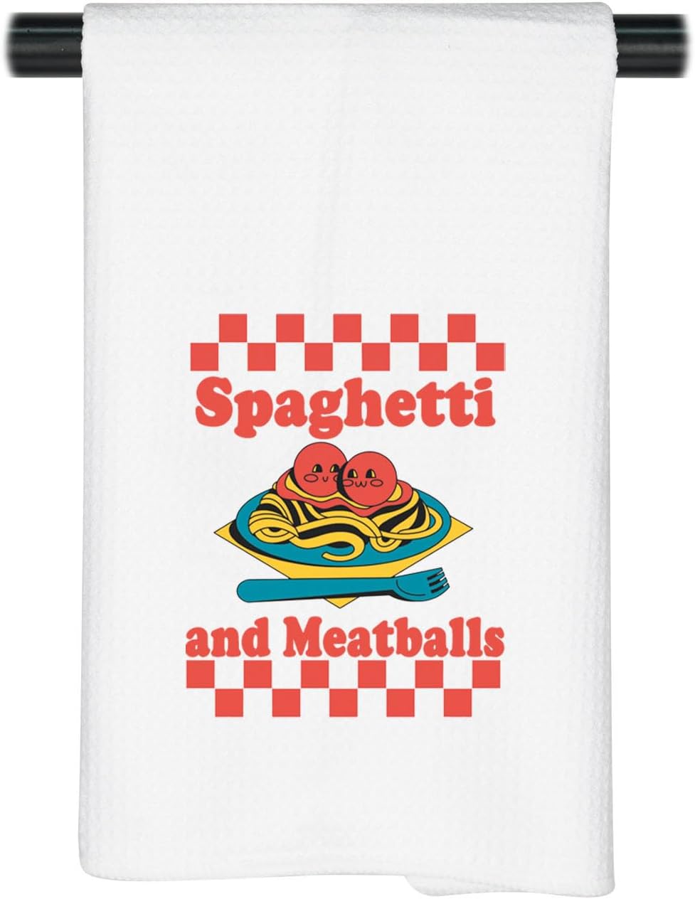 JNIAP Meatballs Food Gift Spaghetti and Meatballs Kitchen Towel Italian Foodie Lover Gift (Spaghetti and MEA)