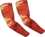 Japanese Style Cherry Blossom Print Cooling Sleeves Cooling Sleeves â€“ Ice Silk Arm Covers For Men And Women