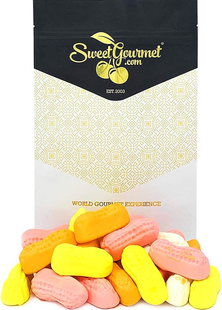 SweetGourmet Colored Circus Peanuts | Retro Marshmallow Candy | 1 Pound