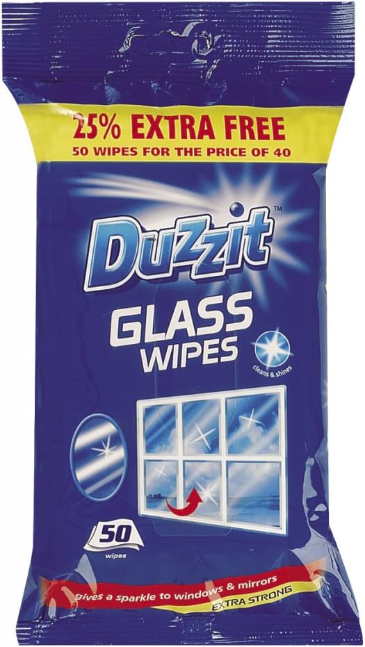Duzzit Glass Wipes Pack 50