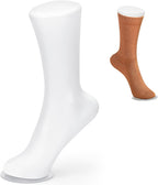 White Fake Mannequin Foot, Magnetic Sock Foot Mannequin Display Stand for Retail Socks Jewelry Display Stand Short Stocking Toe Ring Chain Ankle Shoes