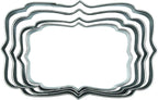 Plaques Cookie Cutters Set, 4 PCS Set Frame Shaped Stainless Steel Molds for Cookies,Biscuit,Vegetable,Fruit,Baking Pastries Doughs (Style 02)