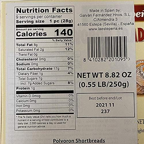 La Estepena Polvoron Tradicional Calidad Suprema 250gr