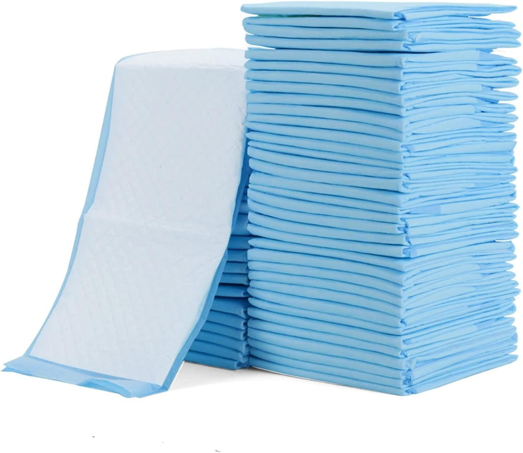 Rocinha 100 Pack Disposable Changing Pads Baby Disposable Underpads Waterproof Diaper Changing Pad Breathable Underpads Bed Table Protector Mat (17 x 13 Inches)