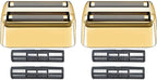 2 Pack Shaver Replacement Foil and Cutters compatible with BaBylissPRO Double FXFS2 Metal shaver foil replacement (Golden-2PCS)