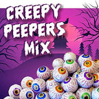 R.M. Palmer Creepy Peeper Mix - (Approx. 185 Pieces) Bulk Bag, Fun Sized Halloween Eyeballs Themed Treats, Candy, and Snacks (5 LB) DOUBLE CRISP ONLY