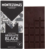 Montezuma Dark Chocolate Absolute Black 100% Cocoa 90g (Pack of 3)