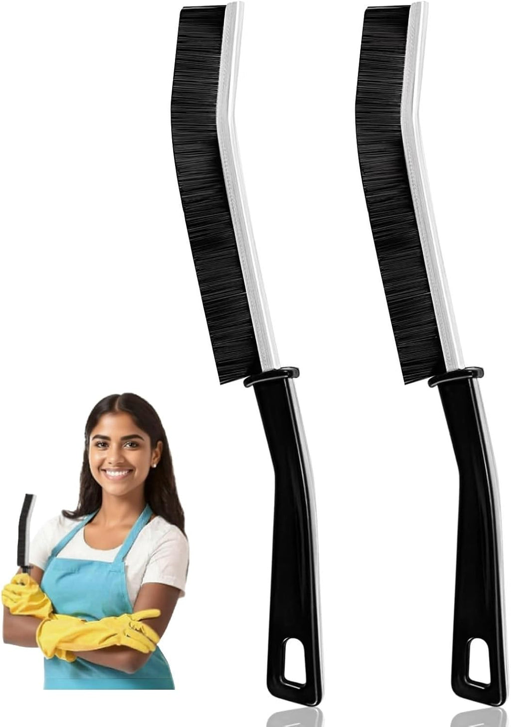 2 PCS Crevice Cleaning Brush,Hard Bristle Crevice Cleaning Brush,Crevice Cleaning Tool is Effective to Clean the Small Gap of Kitchen, tolilet and Windows. (2pcs)