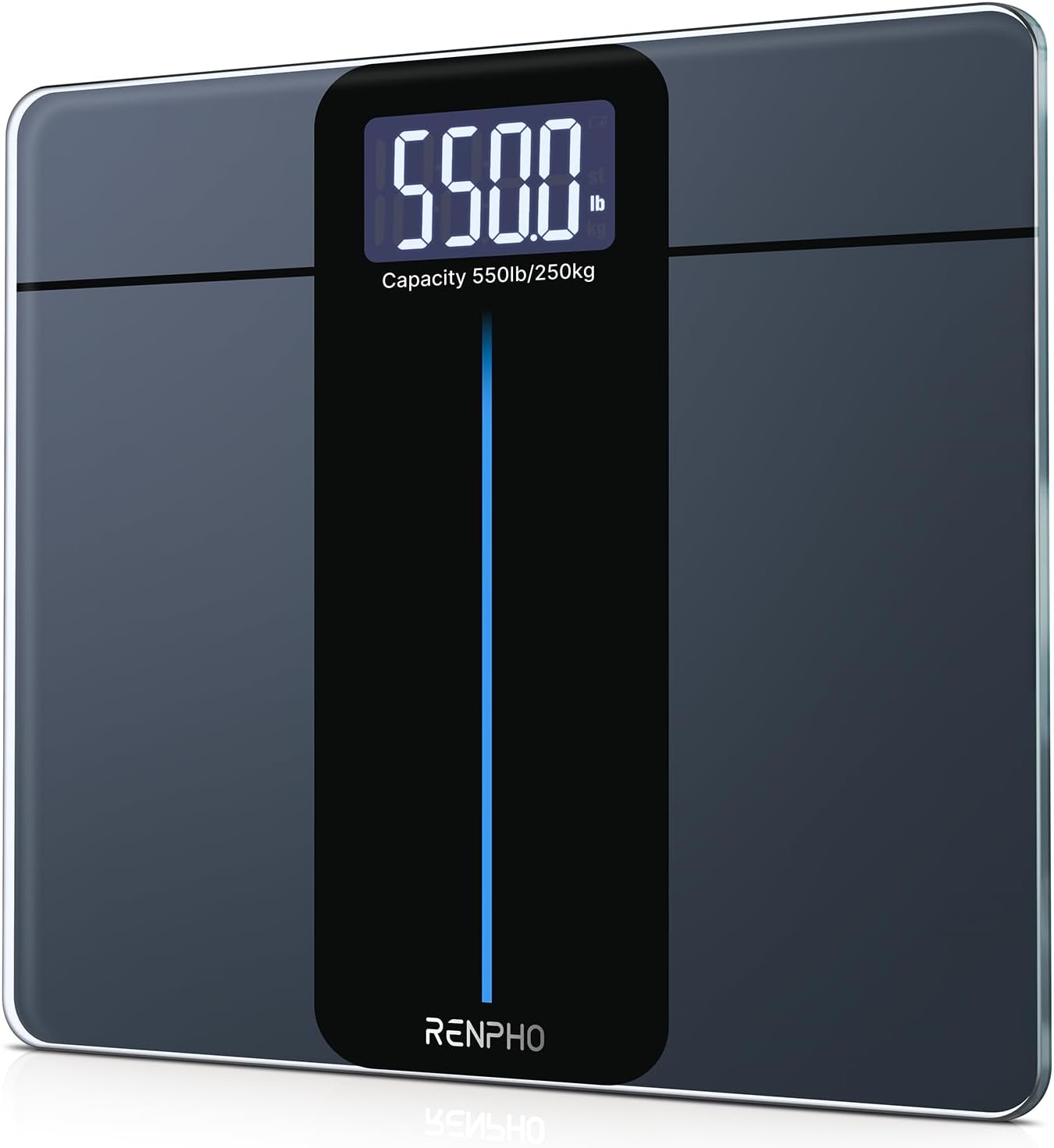 RENPHO 550lb Scale for Body Weight, Digital Bathroom Scale with Large LED Display, Big Platform Weighing Machine with Extra-High Capacity, Most Accurate to 0.05lb, 13x11.8in, Core 1L