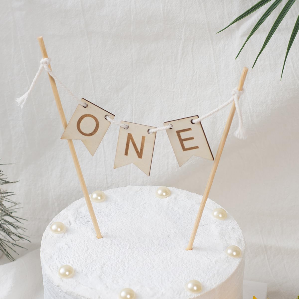 Wood One Cake Topper, 1st Birthday Cake Bunting, 1st Birthday Cake Topper, Cake Smash and Photo Prop