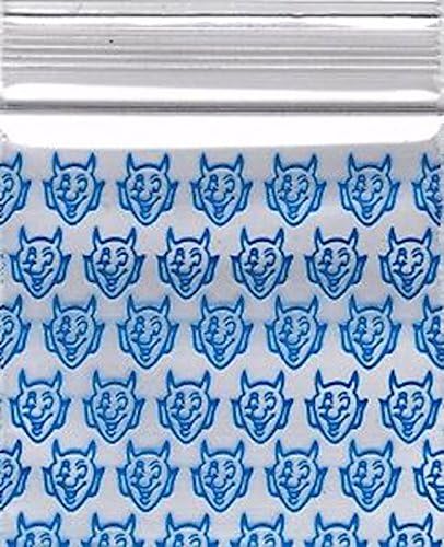 200-2" x 2" 2020 Devil Small Zipper Lock Baggies Craft Resealable Plastic Baggy 2 Mil Zipper Poly Bags