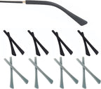 Eyeglass Replacement Temples,Silicone Glasses End Tips Ear Sock Pieces Sleeve for Thin Metal Glasses Legs,8 Pairs