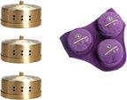 Smokeless Moxibustion Box Include 3 Boxes Portable moxibustion Box Rotary Temperature regulating Cover Smoke Proof and Scald Proof ((Body Joints) 3 Holes)