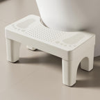 6.7 Inch Toilet Stool Squat Adult, Poop Stool for Bathroom, Non-Slip Squatting Potty, Lightweight Pooping Stools Portable for Travel, Toilet Step Stools for Adults/Kids, White