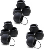 happylain Black Cauldron with Handle - 3 Inch Mini Plastic Candy Kettle Bucket for St.Patrick's Day, Candy Holders for Halloween Witch Party Favor, Pack of 12