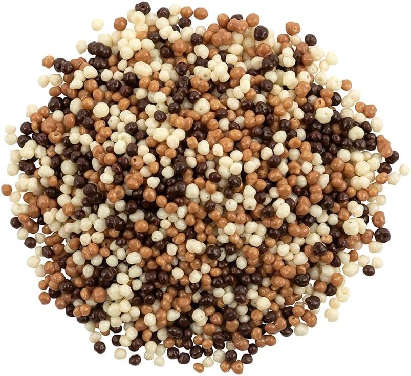 Mona Lisa Mini Chocolate Pearls Candy, Mini Crispearls for Decorating, Topping, Inclusions & Snacking - 1 lb