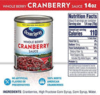 Ocean Spray Whole Berry Cranberry Sauce, 14 Ounce Can (Pack of 6)